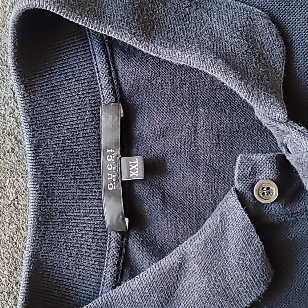 Gucci Navy Blue Men's Polo Shirt - Picture 3 of 6